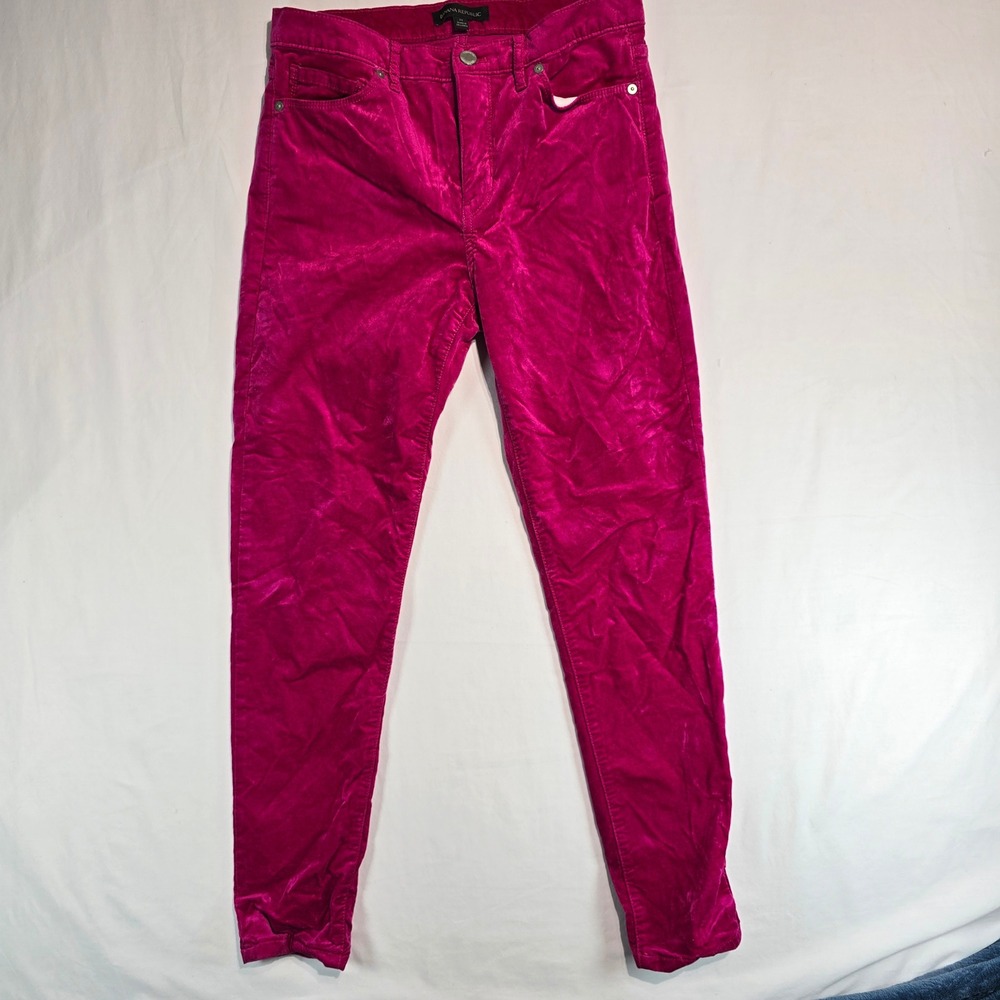 Banana Republic Fuchsia Pink Corduroy Skinny Pants Womens 28 Stretch 493453-01